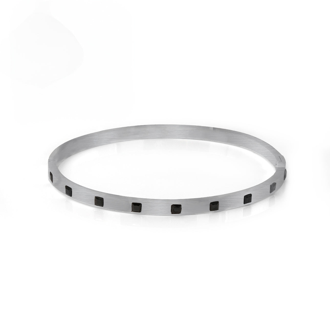 Men's Stone Bangle - Stainless Steel